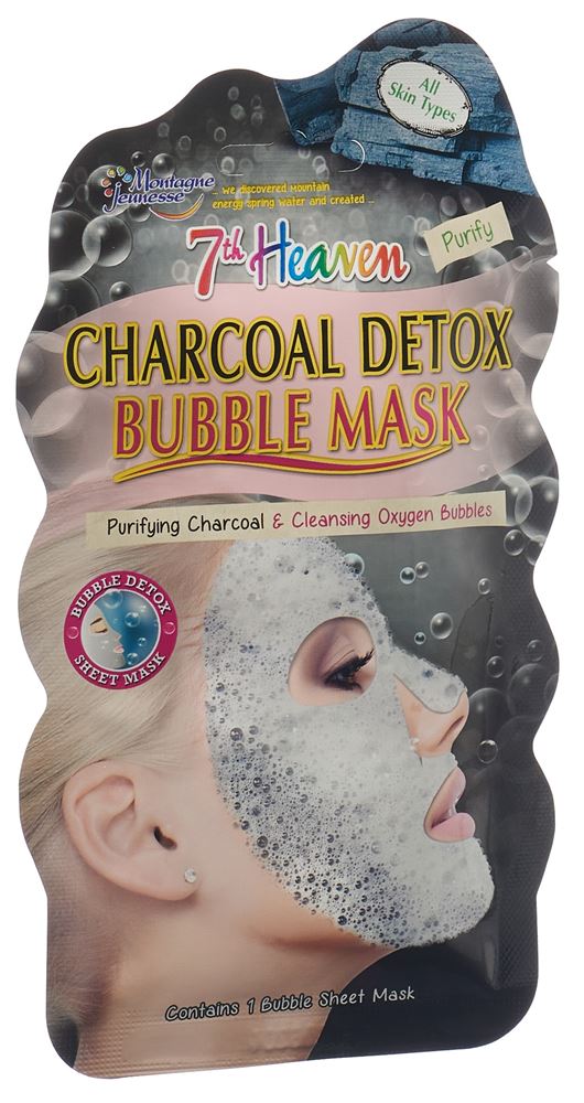 7th Heaven Bubble Mask Women's Charcoal Btl 1 Stk