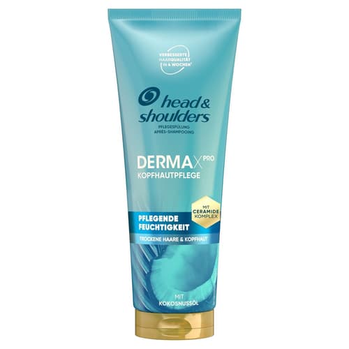 Head & Shoulders DermaXPro Pflegende Feuchtigkeit Leichte Spülung mit Kokosöl und Ceramide-Komplex für Trockene Kopfhaut