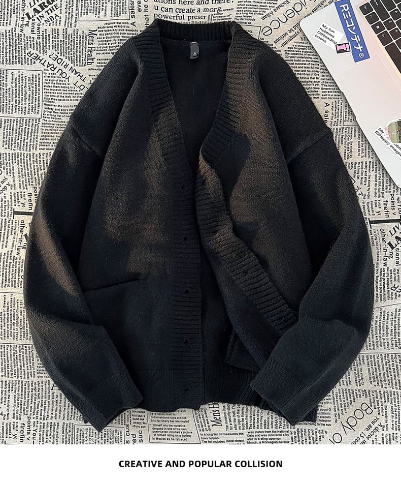 Dandyluxe - V-hals effen vest met knoopjes