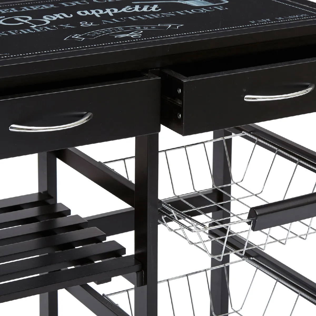 Atmosphera, Createur D'Interieur Atmosphera Desserte de cuisine Gustaf - Noir