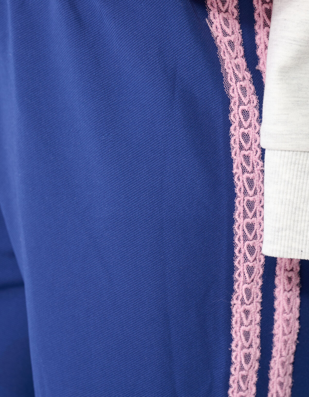 Sporty Wide Leg Broek Donkerblauw