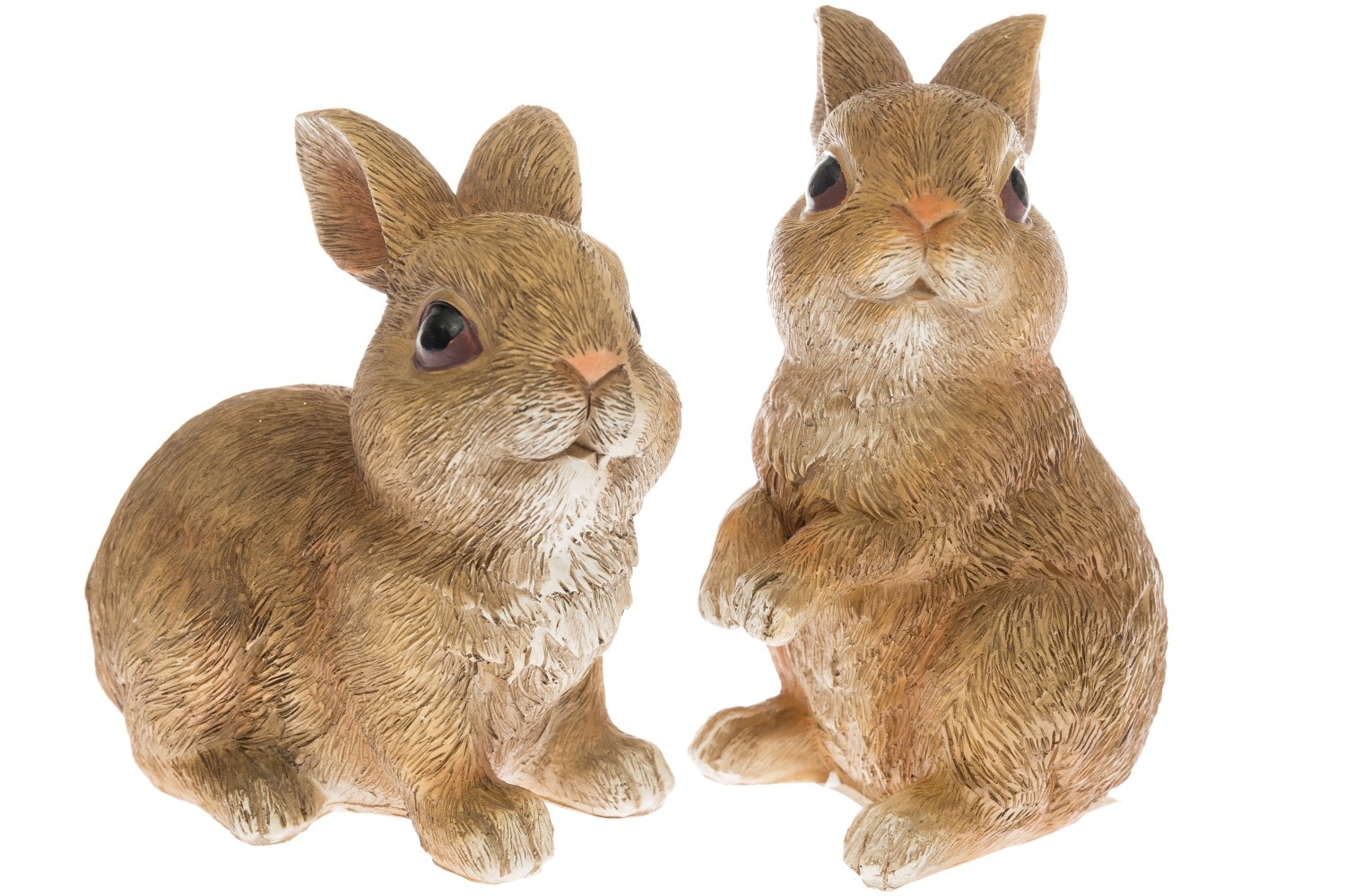 2er-Set Deko-Hase - natur - Steinharz