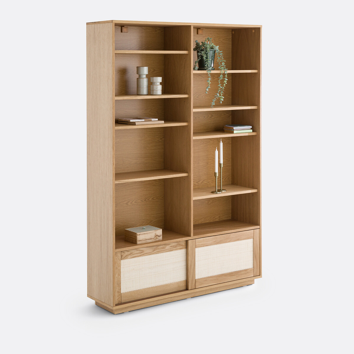 LA REDOUTE INTERIEURS<br>Módulo de estante em carvalho/rattan, Palano