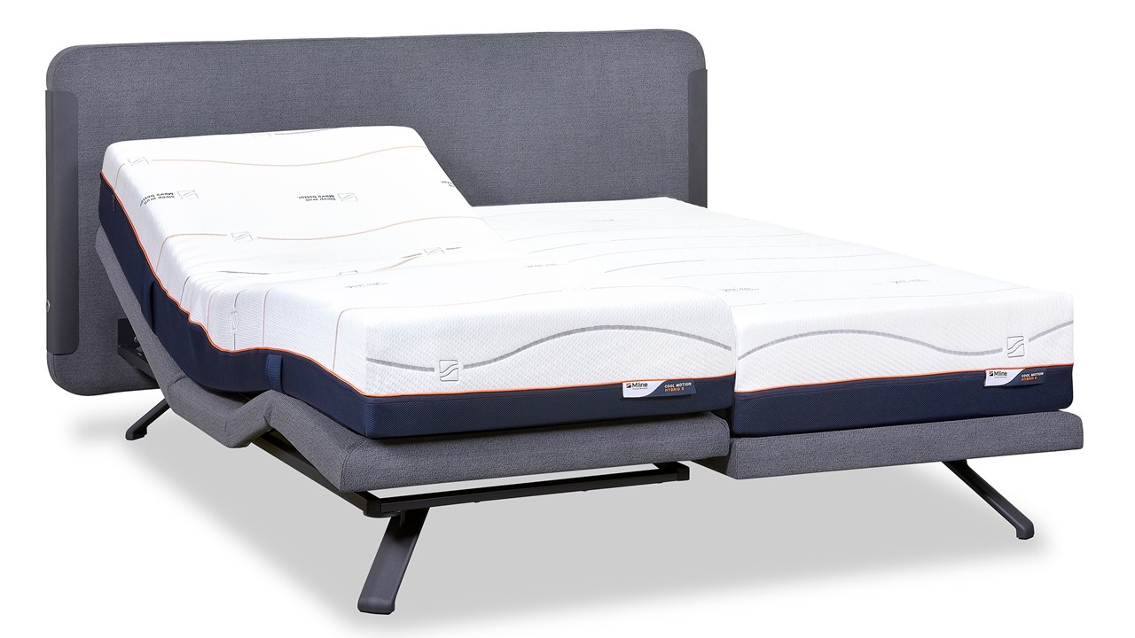 Elektrisch Bed Element Spirit met Cool Motion 6 matrassen denim