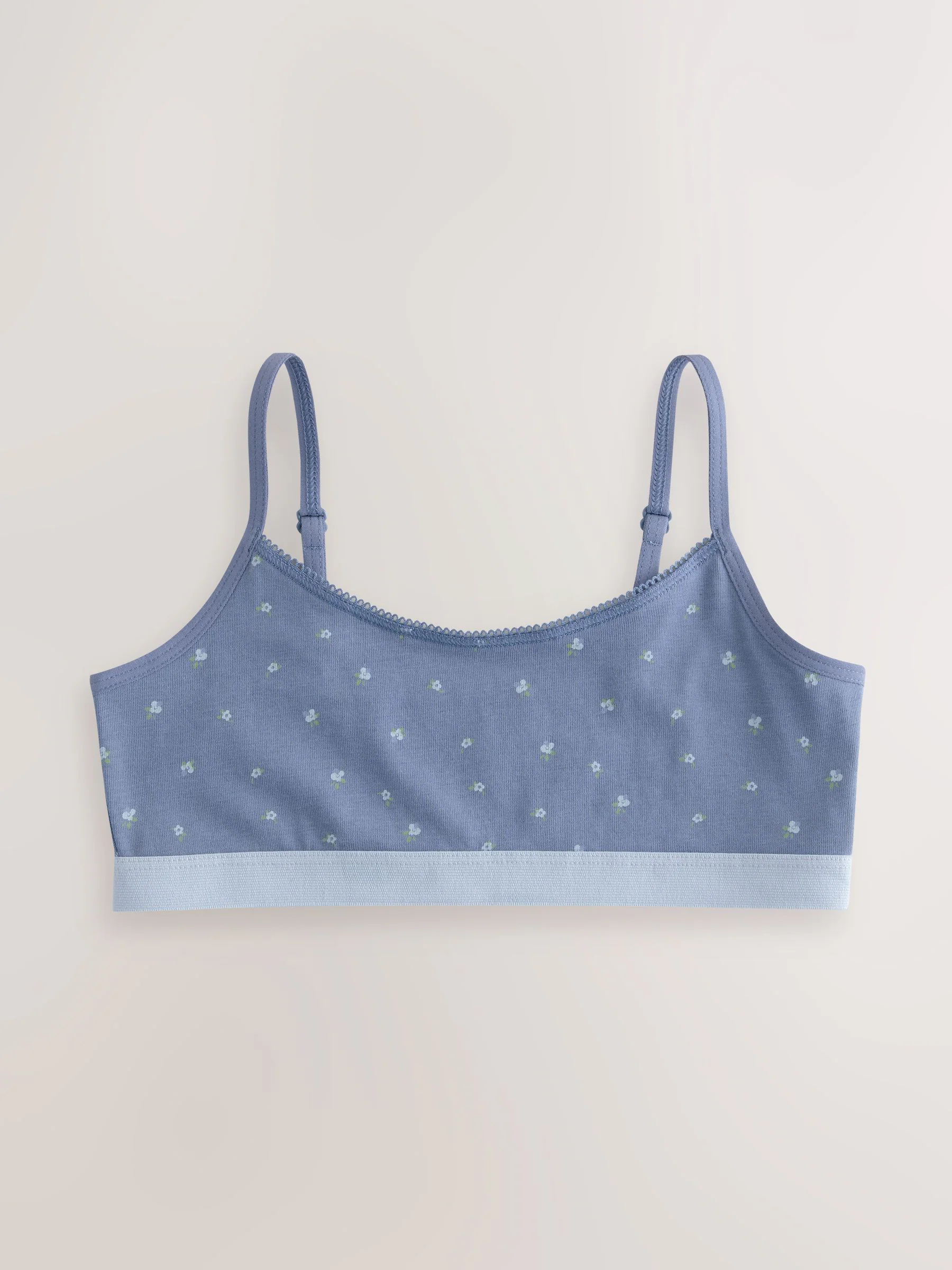 Blauw - Set van 3 crop tops (5-16 jr)