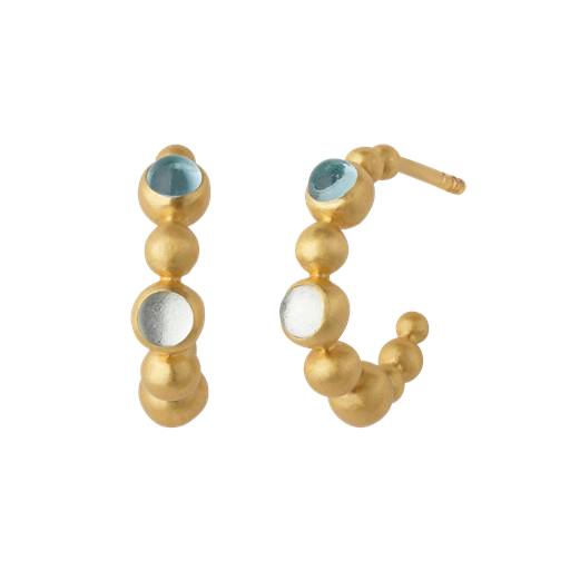 byBiehl Pebbles Small Colors Hoops, Guld