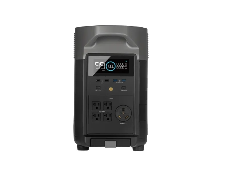 EcoFlow Delta Pro - Transportabel strømstation - AC 220-240 V - litiumjernfosfat - 3600 Wh - Wi-Fi, Bluetooth - output-stikforbindelser: 14