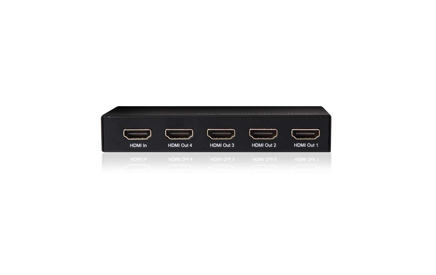 4-Port Signalsplitter HDMI 2.0 UHD Splitter 4 Port4-Port Signalsplitter, Aktiv