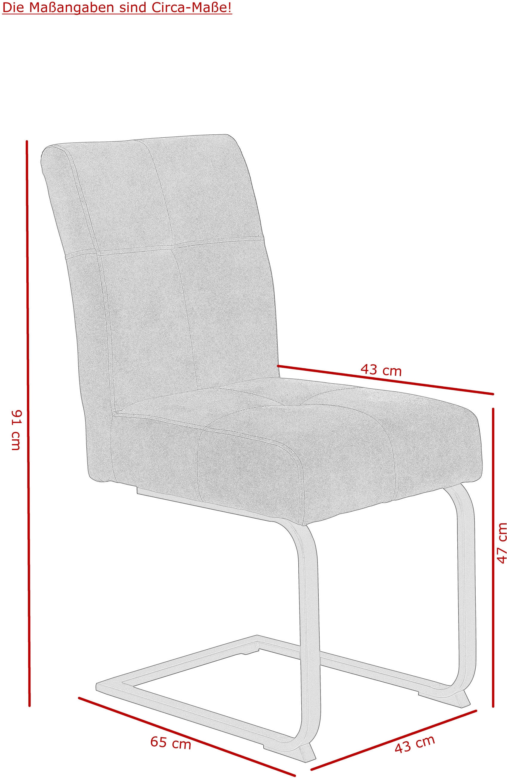 HELA Essgruppe »RUHR« 4 Stk. tlg. Kufentisch 140x90 cm, Schwingstuhl und Bank mit Federkorb, Komfortsitz