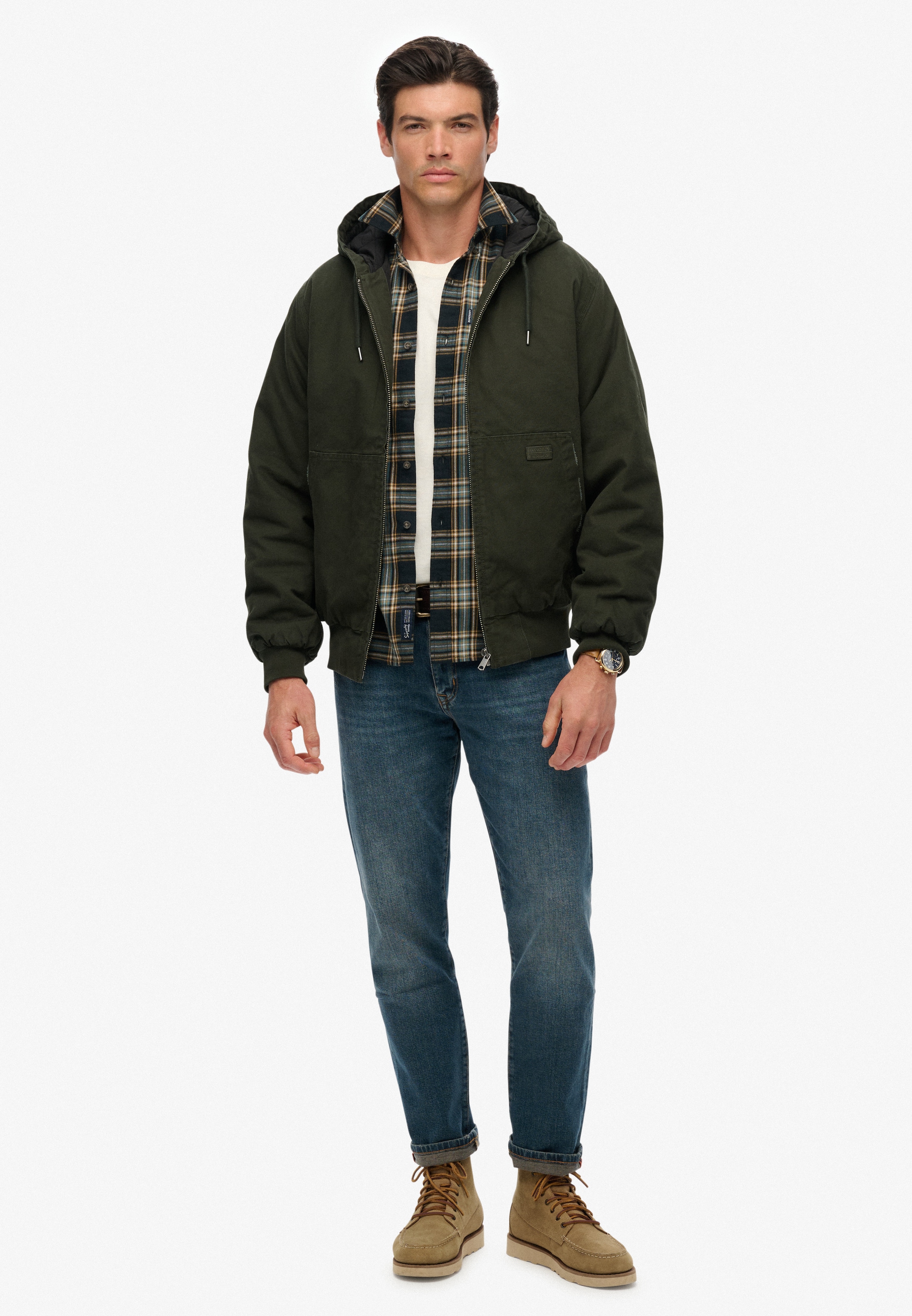Superdry Parka »CANVAS SURPLUS HOODED JKT« mit Kapuze