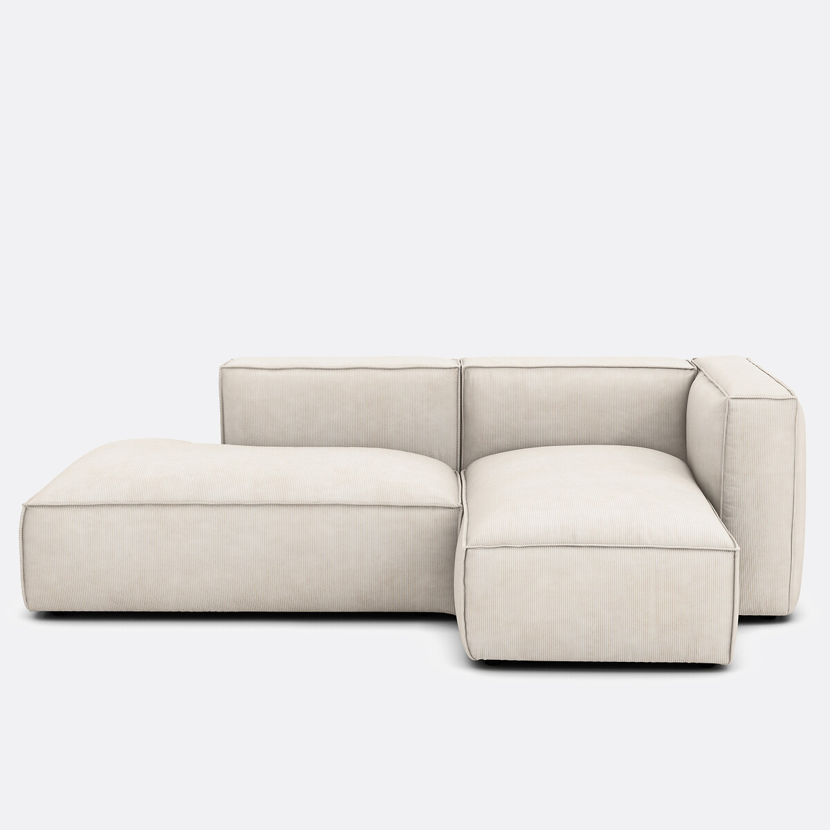 LA REDOUTE INTERIEURS<br>Sofá lounge, esquerdo, veludo cotelê, Seven