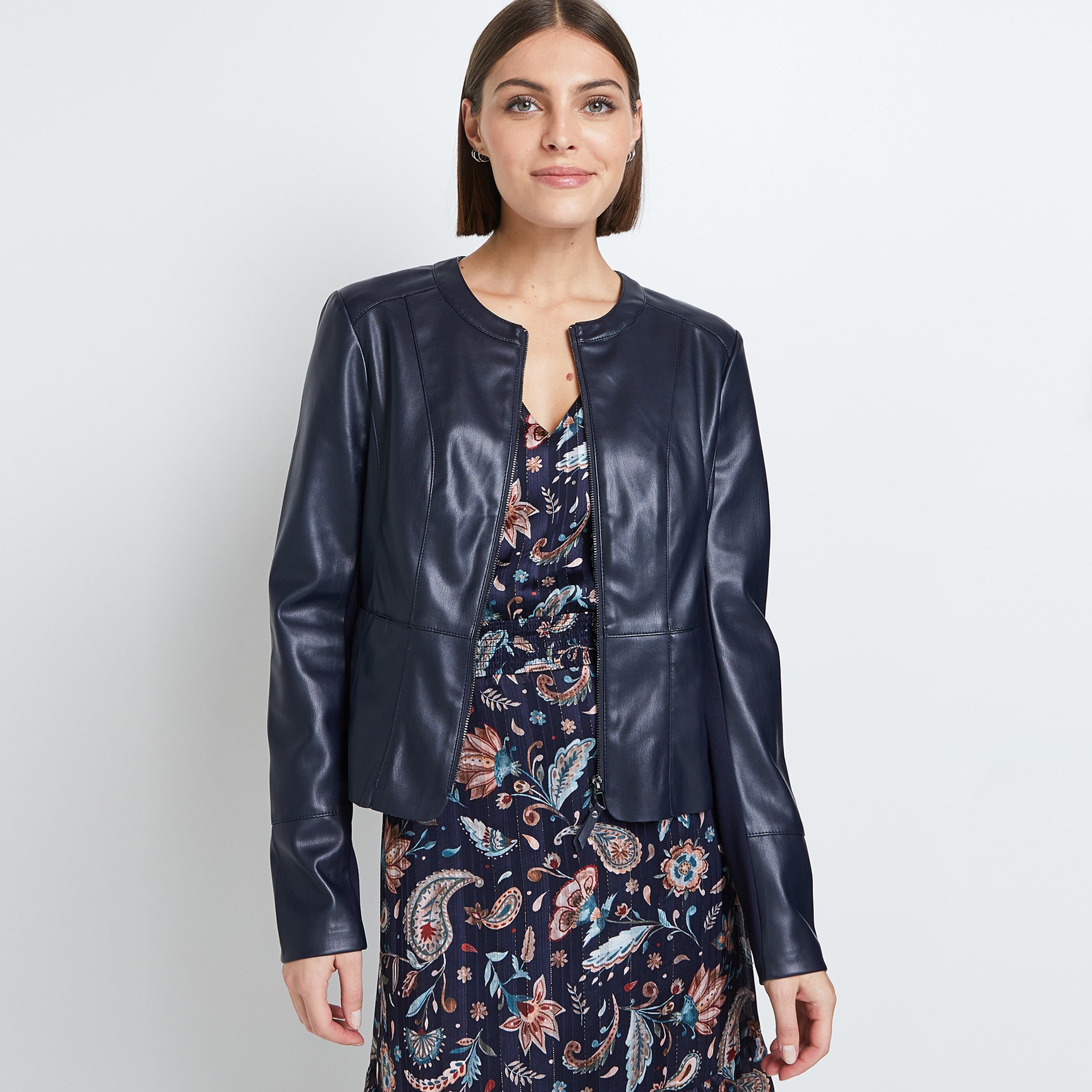Veste simili femme - MARINE