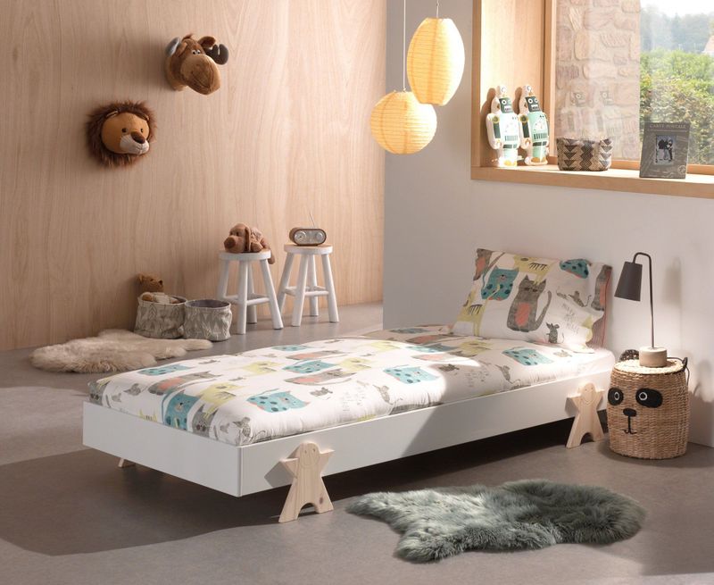 Vipack - Kinderbed Modulo Smiley stapelbaar set van 4x200 - Wit