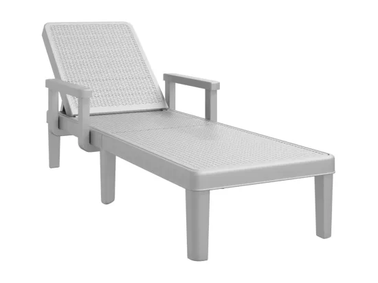Chaise longue réglable en hauteur à 4 positions polypropylène