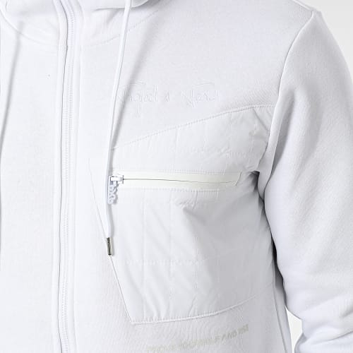Sweat Zippé Capuche 2333107 Blanc