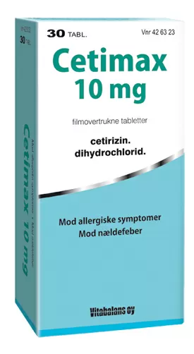 Cetimax 10 mg. - 30 tabletter