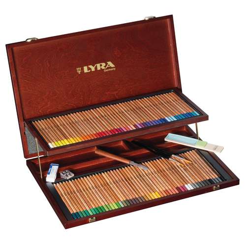 LYRA REMBRANDT® Aquarell-Farbstifte im Holzkoffer