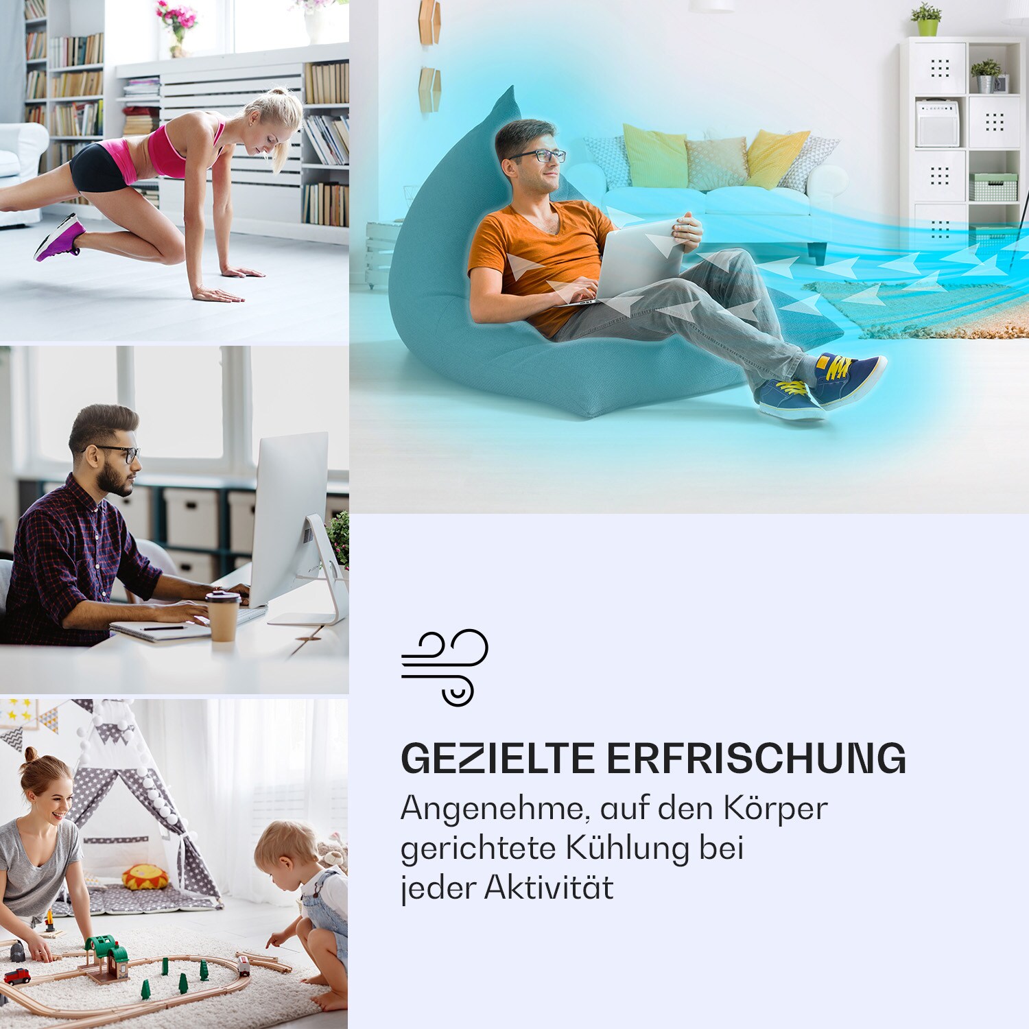 IceWind Plus Smart 4-in-1 Luftkühler Ventilator App-Steuerung