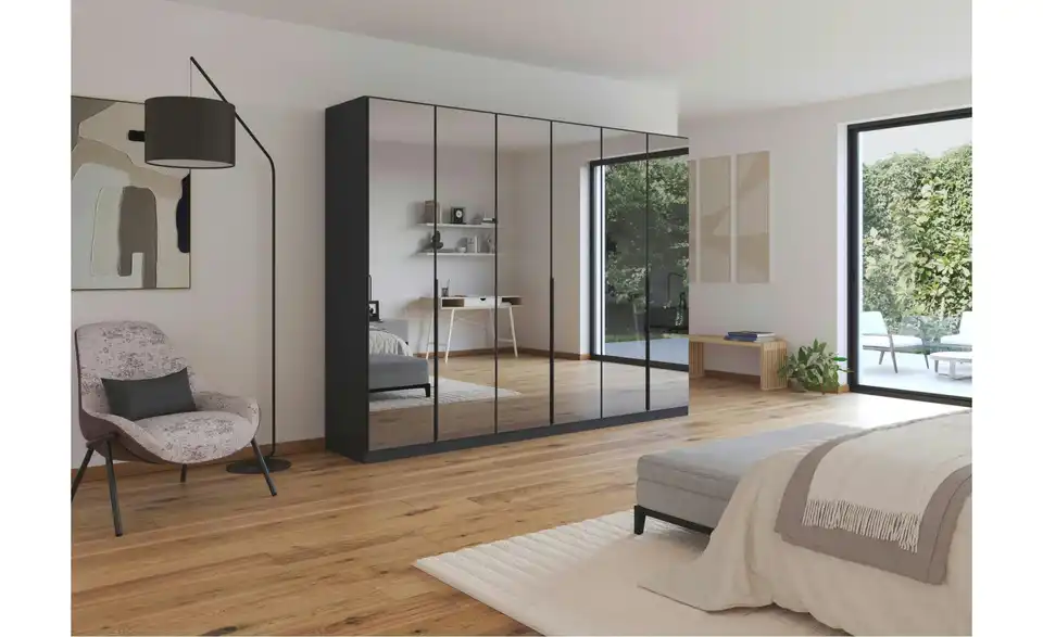 Drehtürenschrank Skyla Grau 271 cm