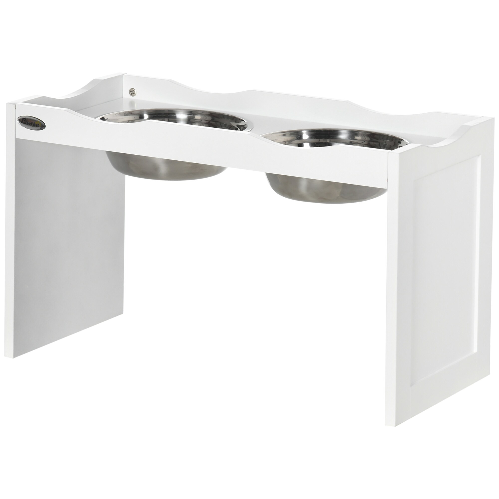 PawHut Hundenapf mit erhöhtem Design weiß 63L x 30B x 38H cm