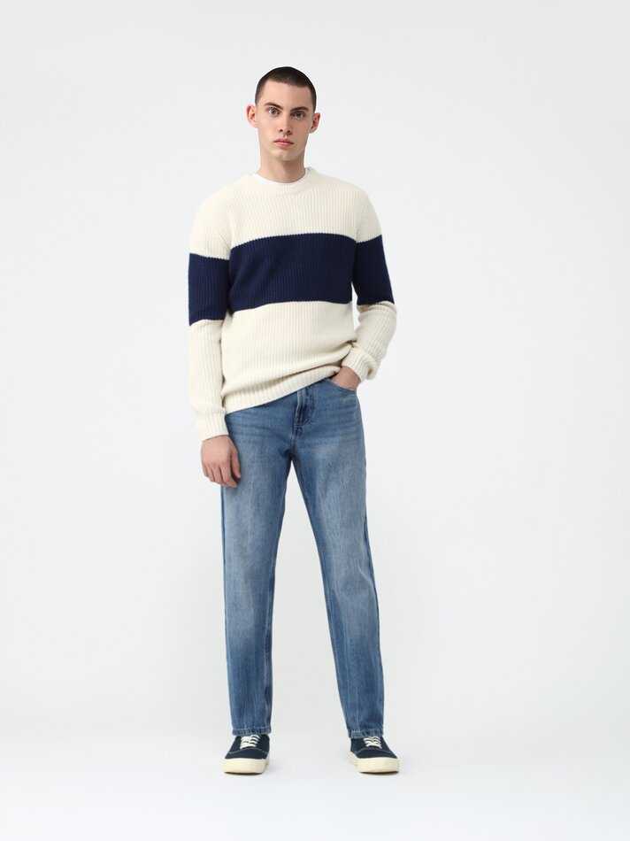 Calça jeans de corte relaxado - Índigo
