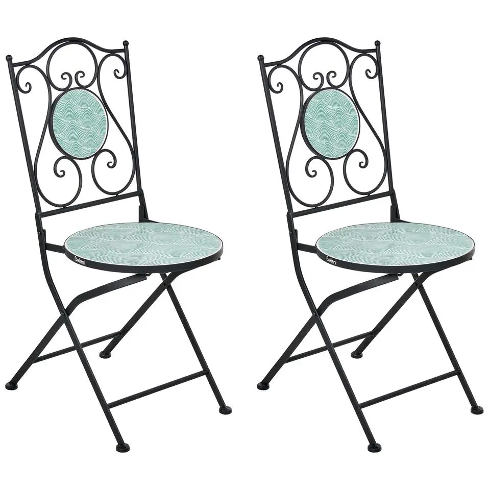 ANAPO - Set van 2 tuinstoelen - Zwart - IJzer