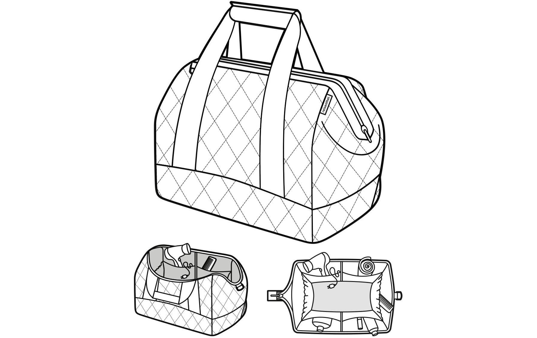 Umhängetasche Allrounder M Rhombus Midnight GoldSchultertasche