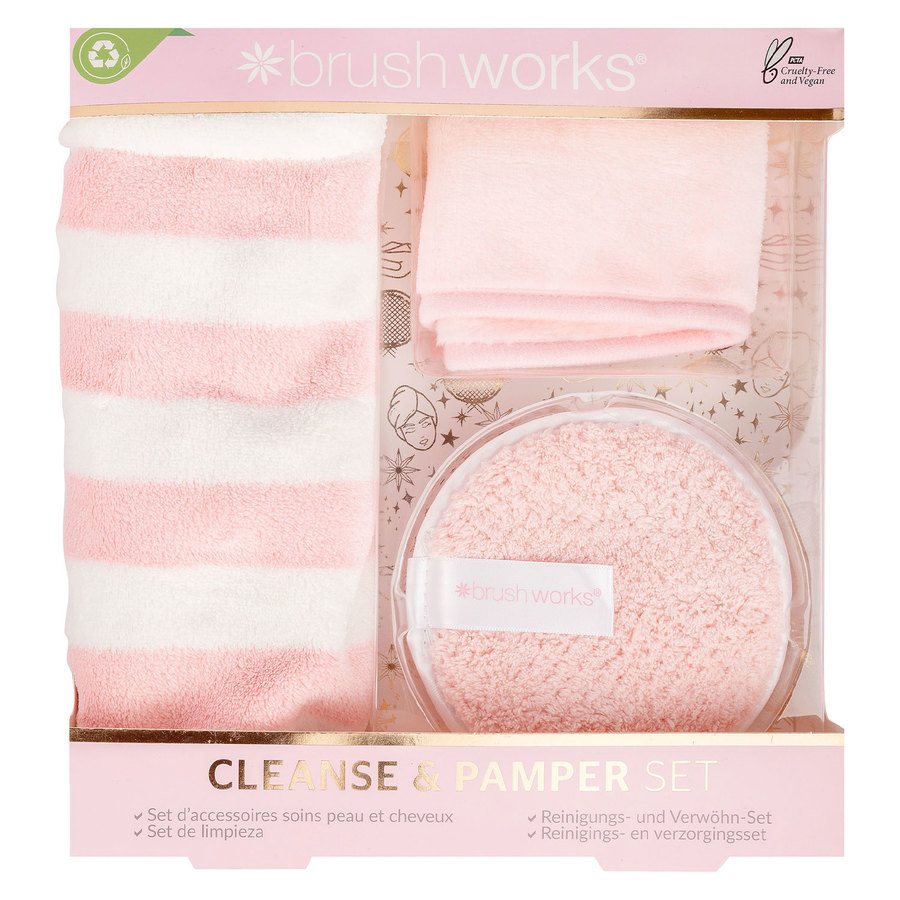 Brushworks Cleanse & Pamper Set 3pcs