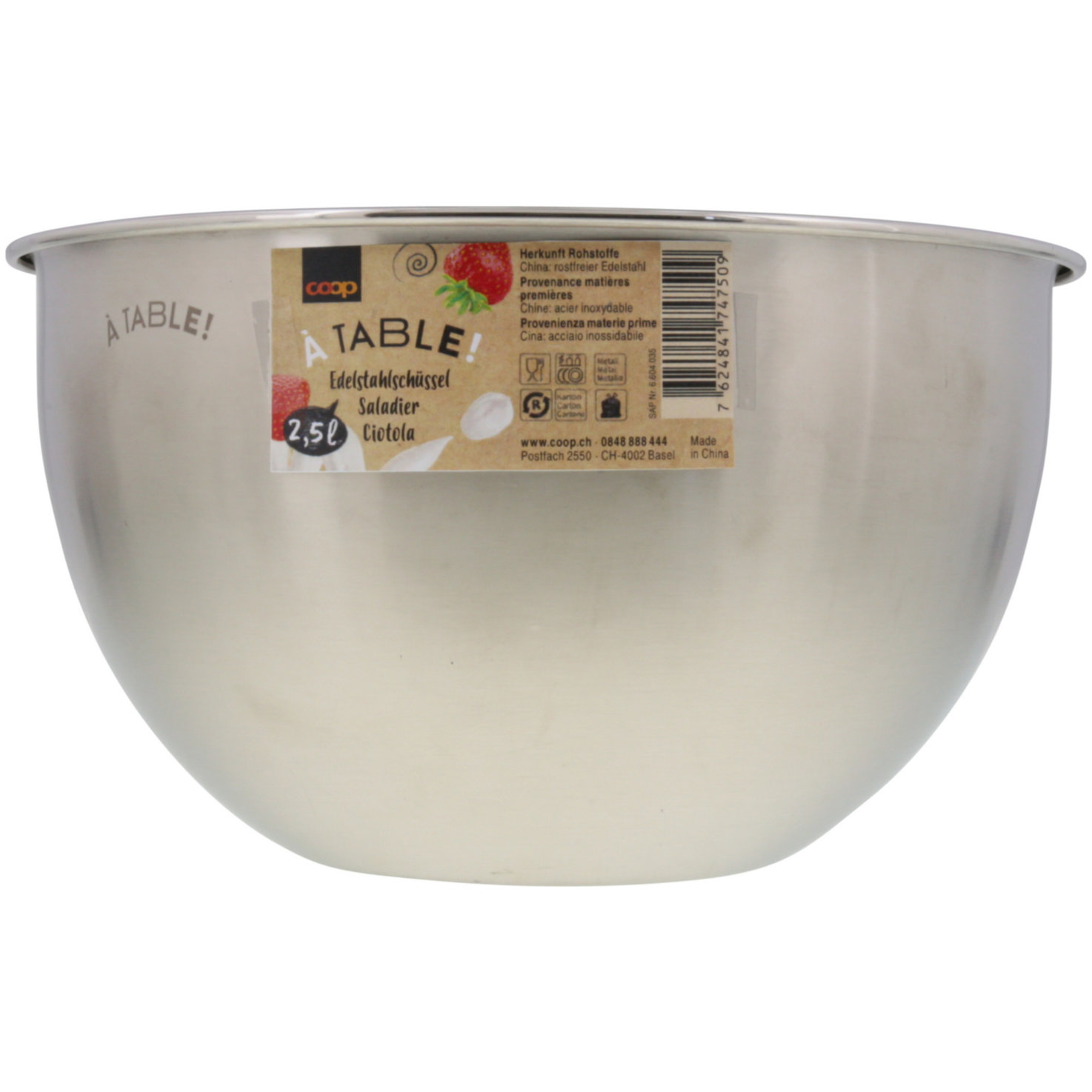 À Table! Edelstahlschüssel 2.8L