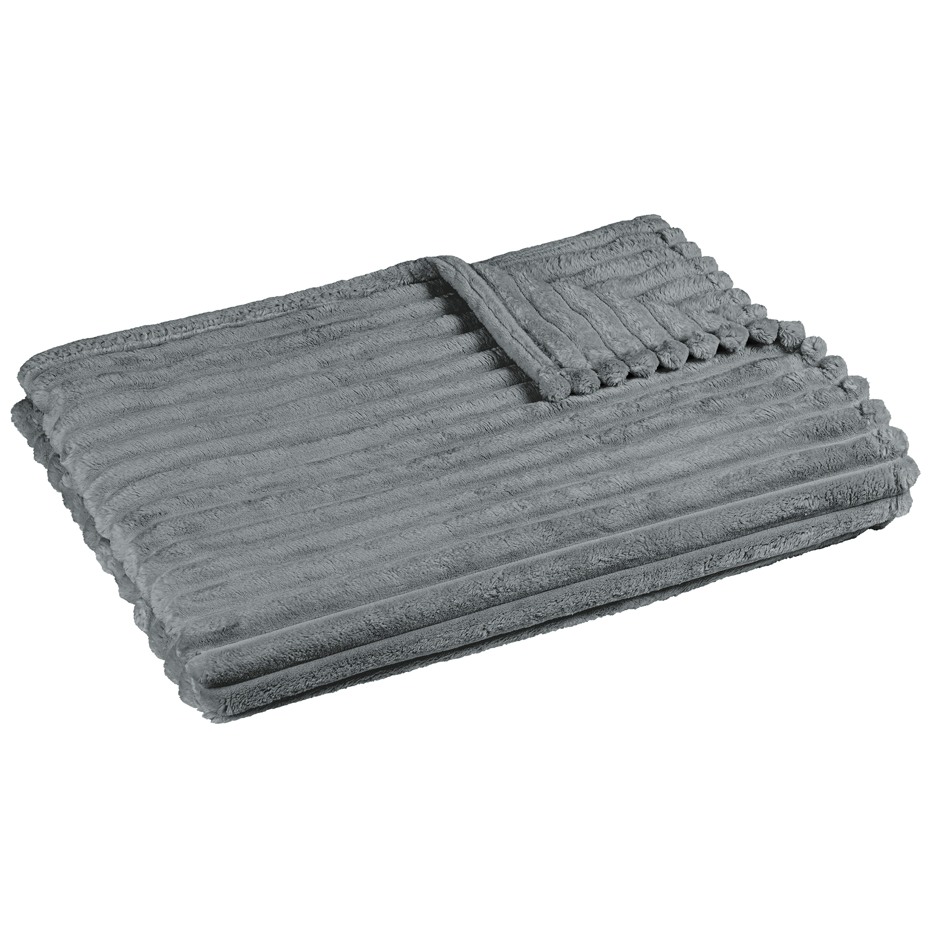 Microfaserdecke - anthrazit - Polyester - 140x200 cm