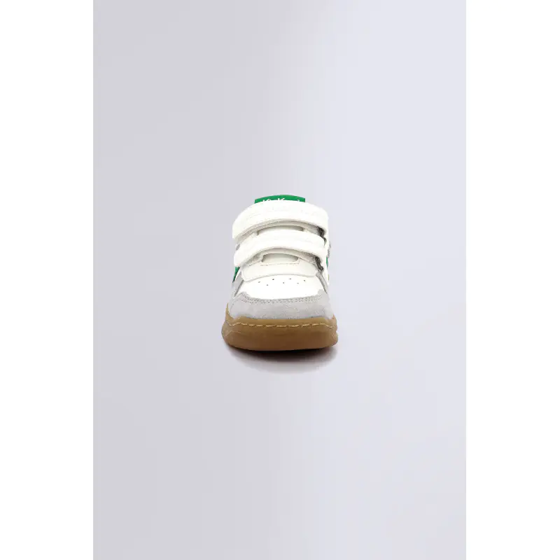 KALIDO BLANC GRIS VERT BASKETS BASSES Synthétique Mixte