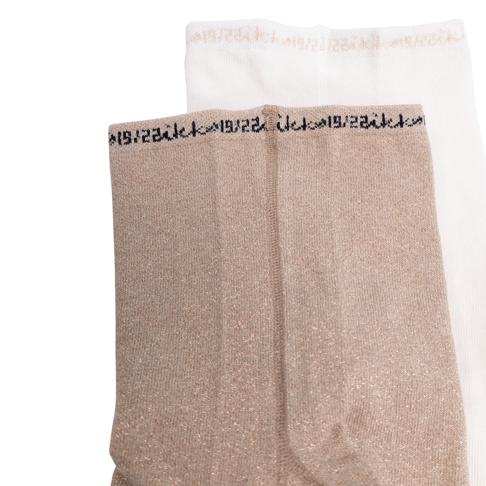 Lot de deux collant en coton mélangé | Blanc