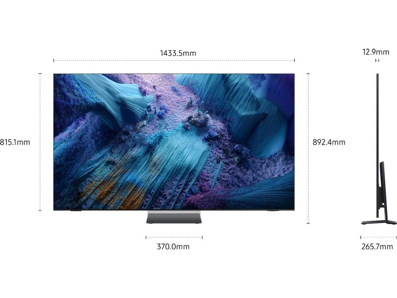 Samsung TV QE65QN990F 65'' QN990F Neo QLED 8K Mini LED AI T 120 Hz(Up to 4K 240 Hz), 8K (7.680 x 4.320), NQ8 AI Gen3 Processor, 90W 6.2.4CH