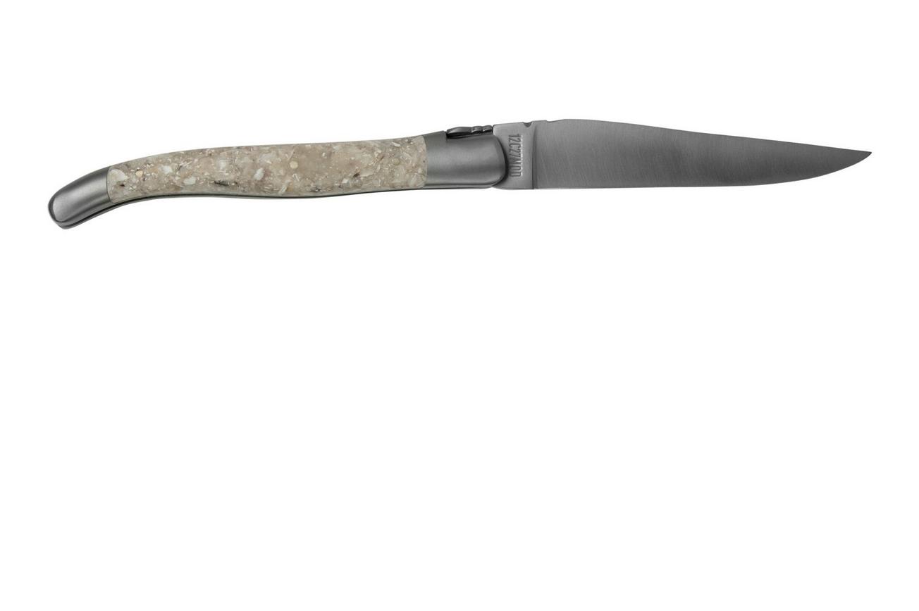 Laguiole en Aubrac Oyster L0212CQH oesterschelp, mat, laguiole zakmes, 12 cm
