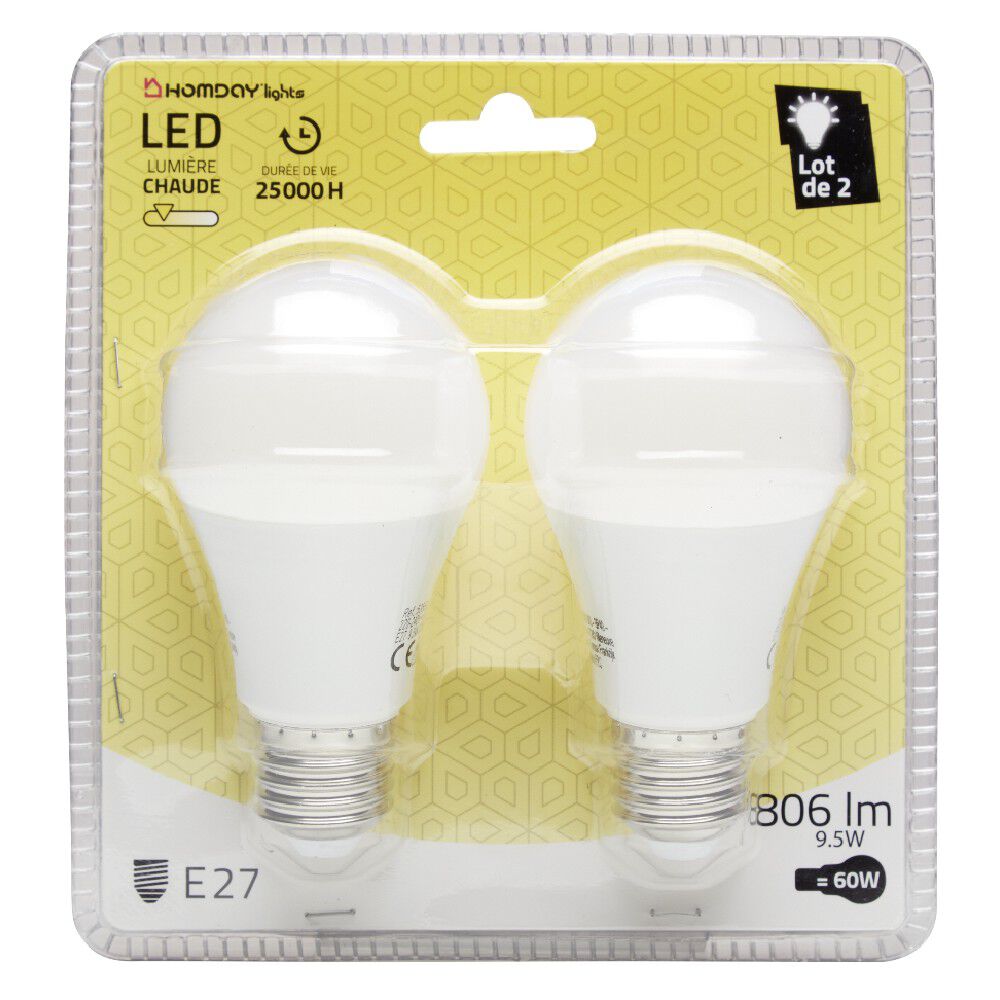 AMPOULE X2 LED SPHERIQUE