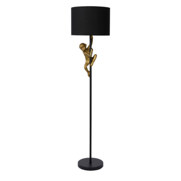 Lucide EXTRAVAGANZA CHIMP vloerlamp Ø 35 cm Zwart
