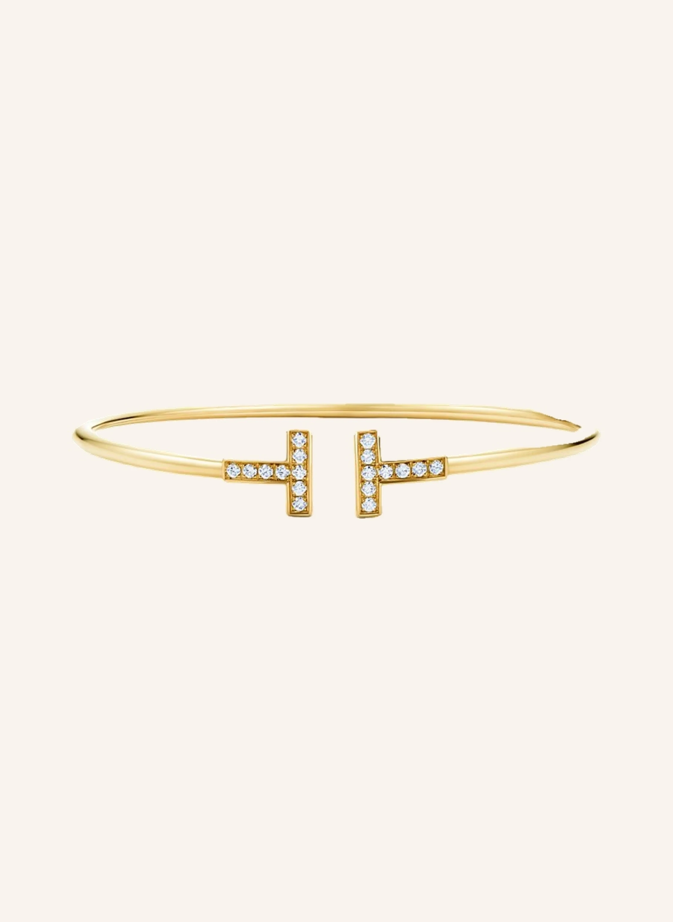 TIFFANY & Co. Tiffany T Wire ARMREIF aus 18 Karat Gold mit Diamanten