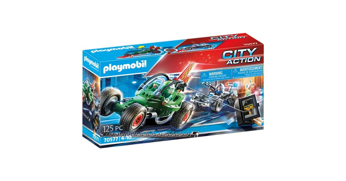 PLAYMOBILCity Action - Politiekart: achtervolging van de kluisrover Constructiespeelgoed  (70577)