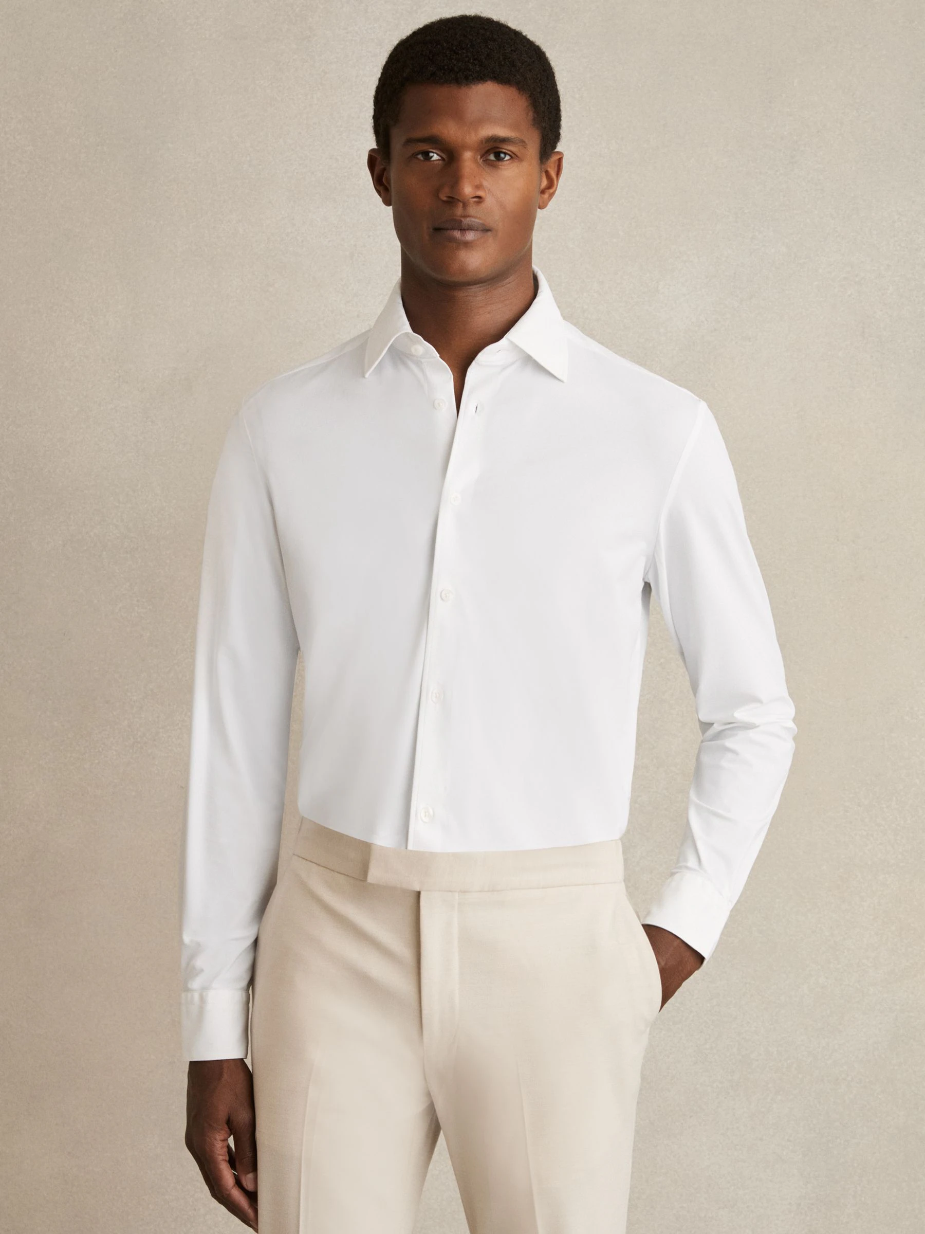 Wit - Reiss Voyager Long Sleeve Travel Shirt