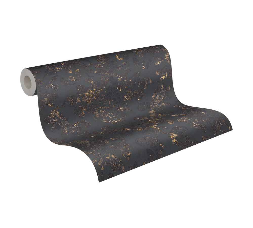 Vliestapete NEUE BUDE 2.0 - schwarz-gold - Barock - 10 Meter