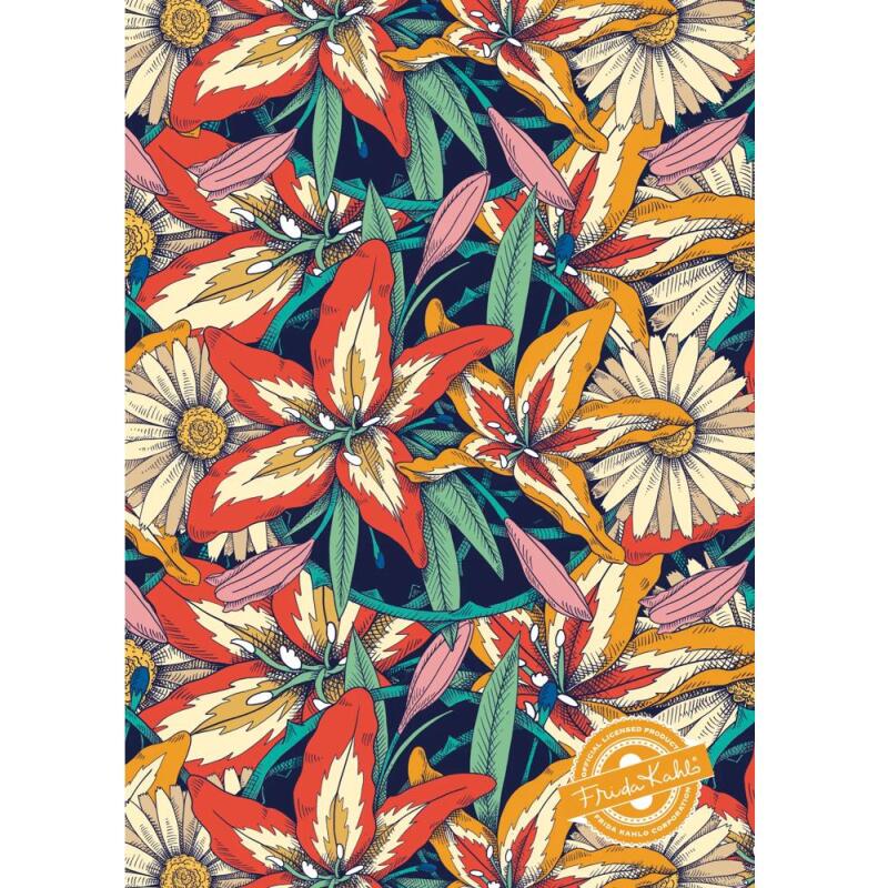 Frida Kahlo, Set de correspondance 12x16,5 cm contenant 8 cartes simples 11x15,5 cm assorties et 8 enveloppes Pollen C6 blanc naturel