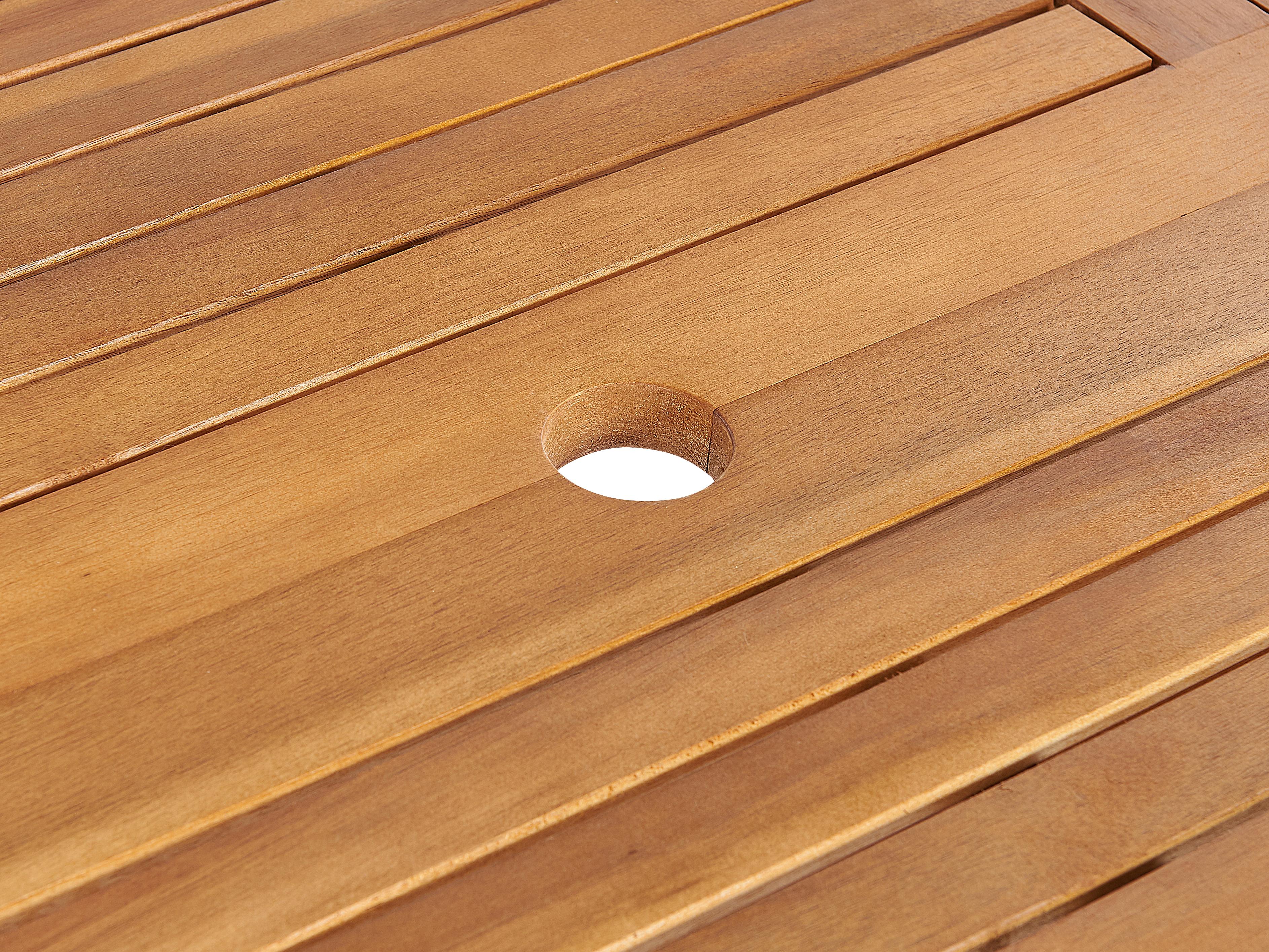 Uitschuifbare tuintafel MAUI 160/220 cm 100 cm Acaciahout Lichtbruin