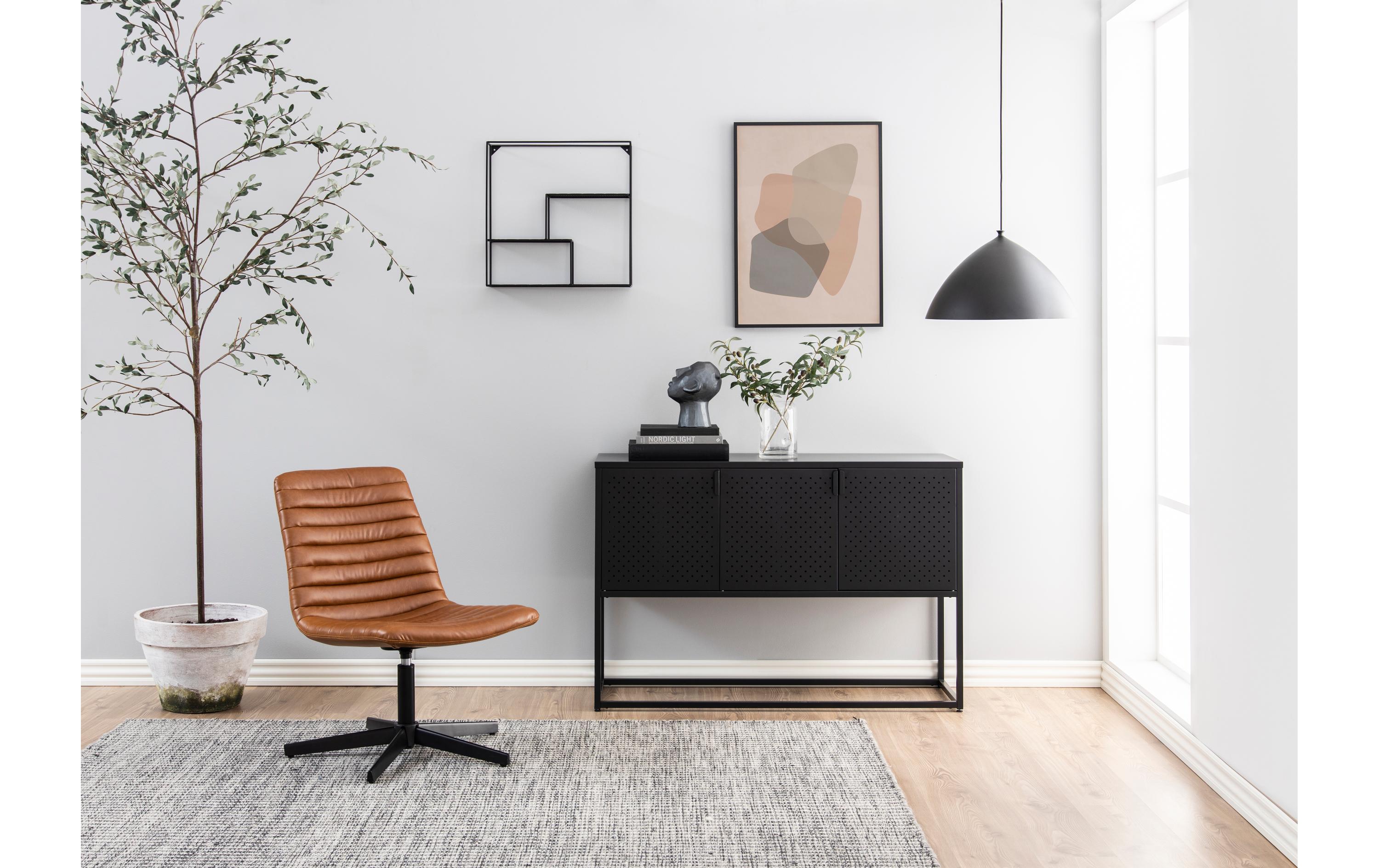 Sideboard Newton 120 x 40 x 80 cm, Schwarz<br>Kommode