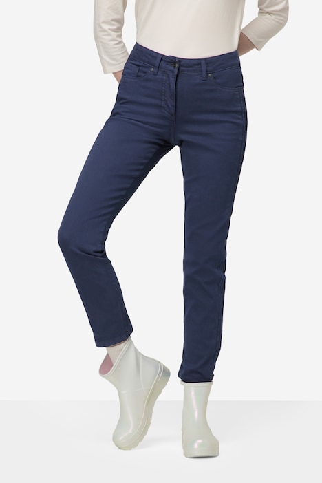 Jeans Tina, gerade Passform, seitliche Zierfalten, 5-Pocket