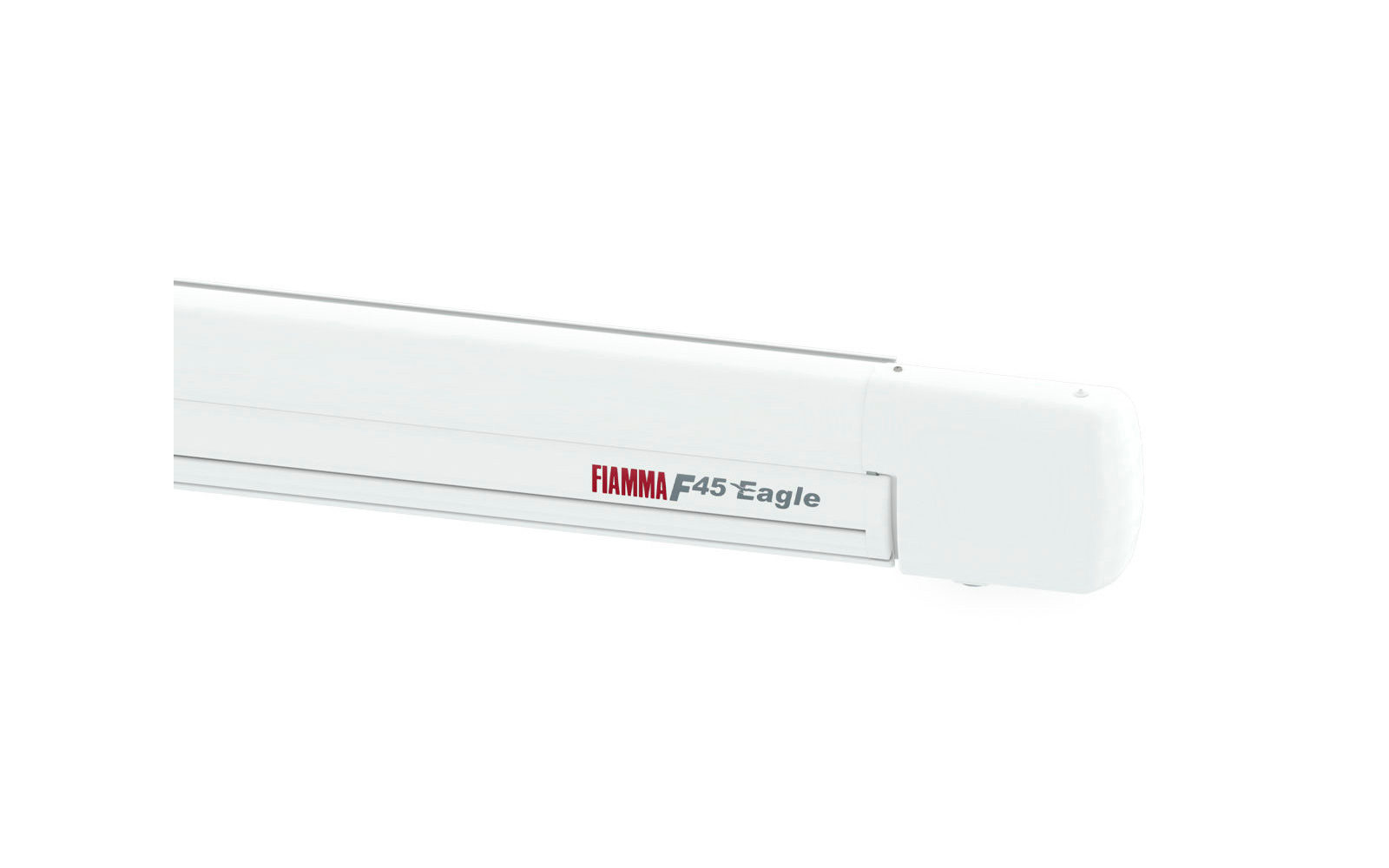Fiamma F45eagle 350 Markise mit Motor Gehäusefarbe Polar White Tuchfarbe Royal Grey 350 cm