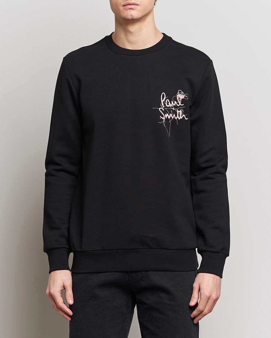 Paul Smith Logo Printed Crew Neck Sweatshirt Black