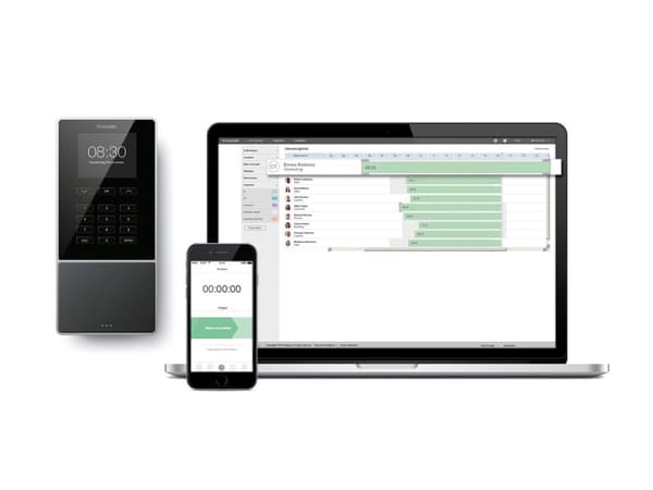 Safescan TimeMoto TM-616 - Tidtakersystem - PIN-kode, RFID - 200 ansatte - Ethernet, USB, Wi-Fi - svart/grå