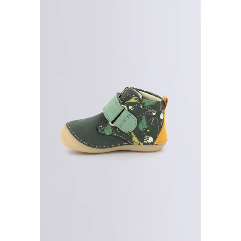 SABIO KAKI IMPRIME AQUATIC BOTTILLONS Cuir Garçon