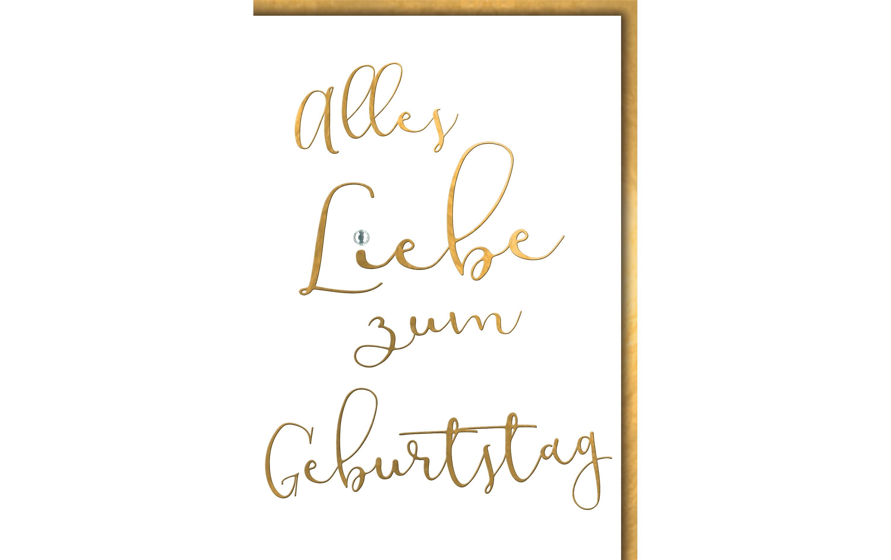 Geburtstagskarte Alles Liebe 11.5 x 17 cmGratulationskarte zum Geburtstag