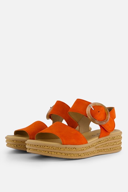 Gabor Sandalen oranje Suede
